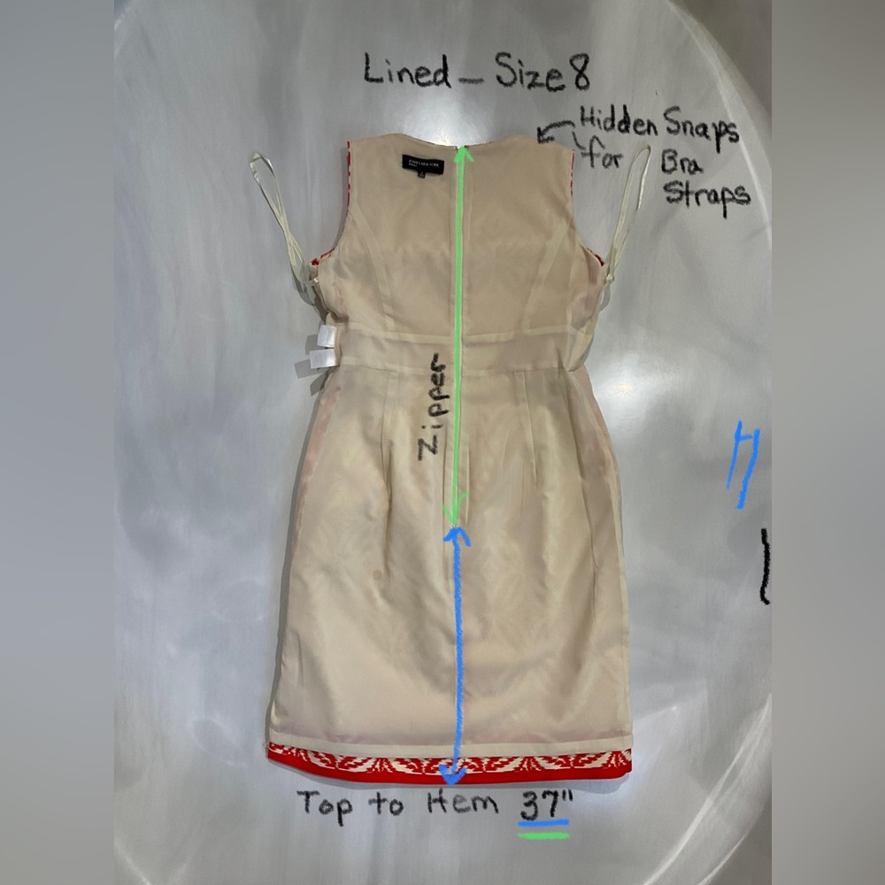 Jones New York Size 8 Woman’s Sleeveless Dress 100% Cotton Lined NWOT SALE ❗️ - Picture 8 of 13